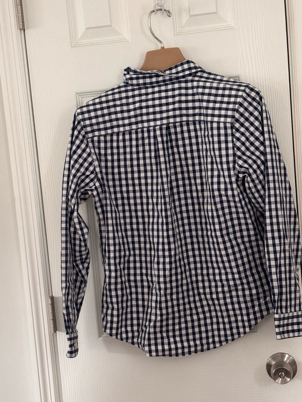 L.L. Bean Black & White Gingham Button-Down - Picture 6 of 13